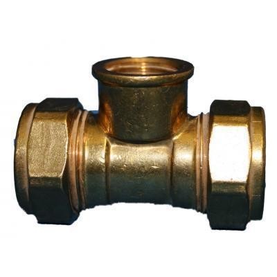 Picture of 15mm x ½" x 15mm Copper FIP Tee
