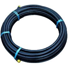 Picture of 25mm x 100 metres HDPE Black Pipe SDR13.6 with Green Stripe NON POTABLE 12.5 bar