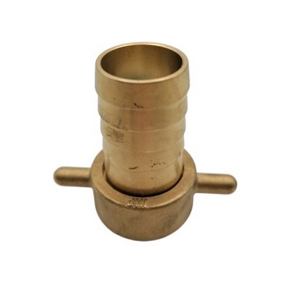 Picture of Brass female cap & tail adaptor with washer. Hose ID  3" x 3" BSPP female thread