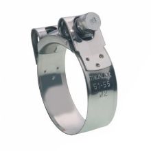 Picture of Mikalor 31-34 mm Stainless Steel Hose Clamp and SS Bolt. Use for 1" MDSH