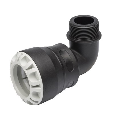 Picture of PlassOne 1085 Male Elbow 50mm x 1½" BSP thread