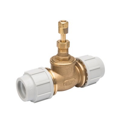 Picture of 32mm Plasson 9051 DZR above and below ground Stop Tap BS 5433 square head