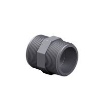 Picture of ½" PVC hexagon nipple threaded/threaded