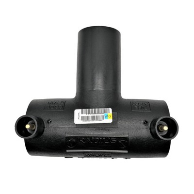Picture of 125mm Radius EF Equal Tee - PE100 black 4mm x 40volt