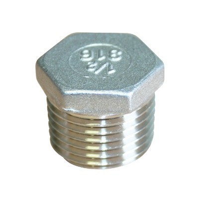 Picture of ¾" BSP 150lb 316 Stainless Steel Hex Top Male Plug