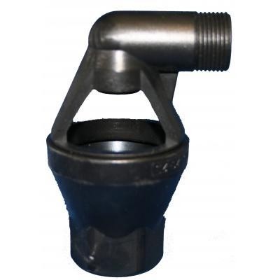 Picture of ¾" male - 1" BSPF plastic 90° Angle Tundish