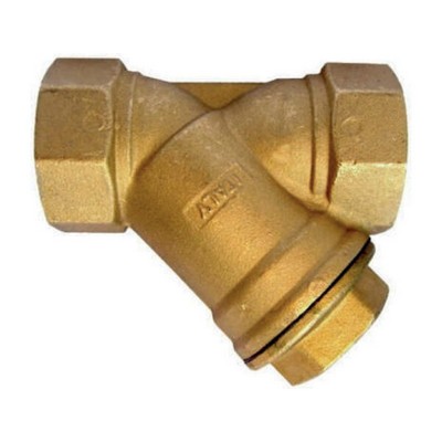Picture of 1¼" BSPP In-line Brass Y-Strainer with a 0.5mm stainless steel mesh. WRAS