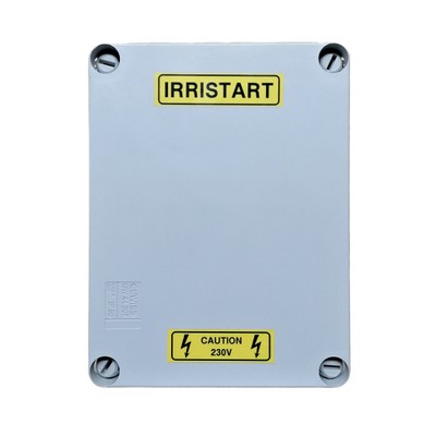 Picture of LWS IRRISTART 230v pump control panel with 24 volt AC relay. 4 - 6 amps overload