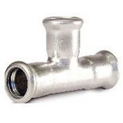 Picture of 42mm 316L Stainless Steel Pressfit Equal Tee. EPDM seal. WRAS
