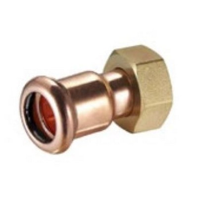 Picture of 28mm x 1¼" Copper M Profile Pressfit Swivel Tap Female BSPP Adaptor. EPDM seal.